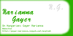 marianna gayer business card